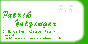 patrik holzinger business card